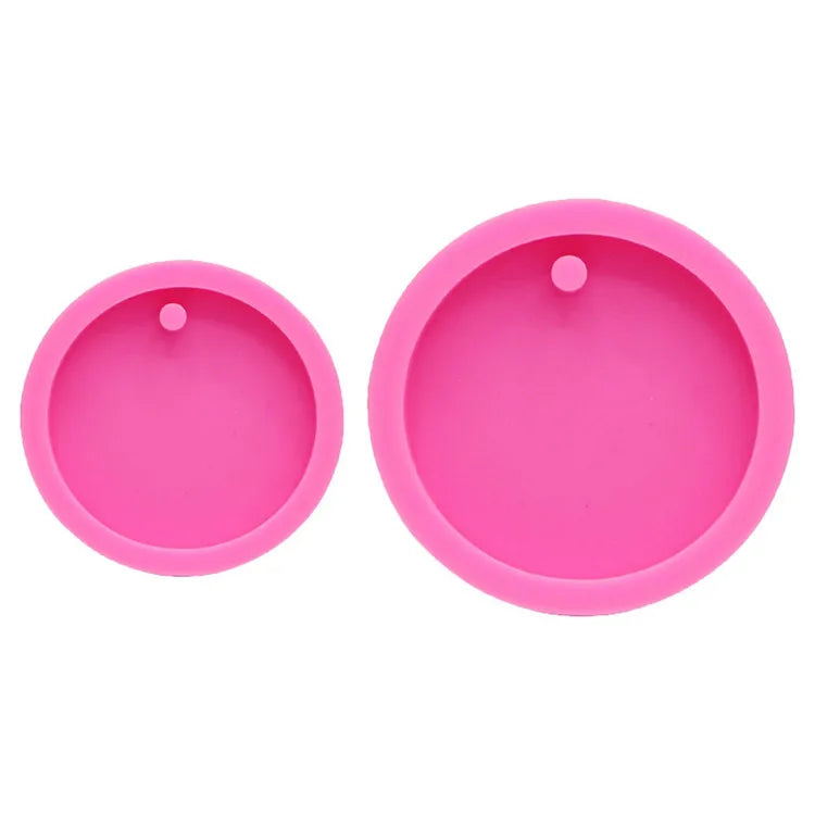 4Pcs Bone and Round Shaped Keychain Mold Set Epoxy Mirror Silicone Resin Mold Hand Make Fondant Cake Decoration Tool