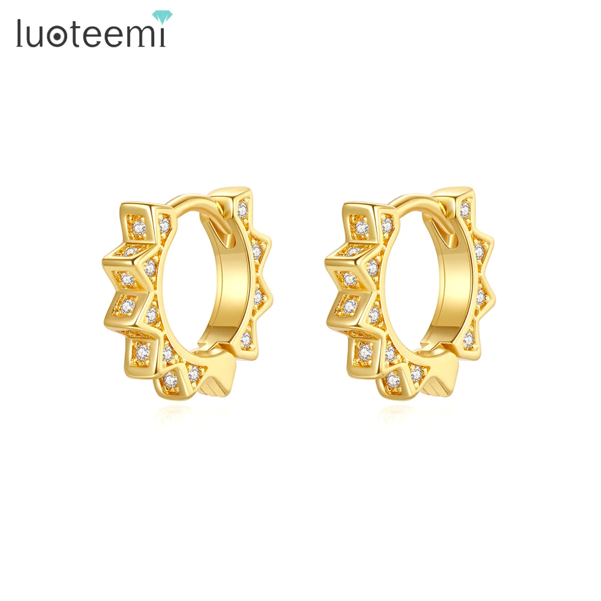 LUOTEEMI Woman Earing Lady Trendy Quality Popular Clip Fashion Small Modern Elegant European Tiny Earring