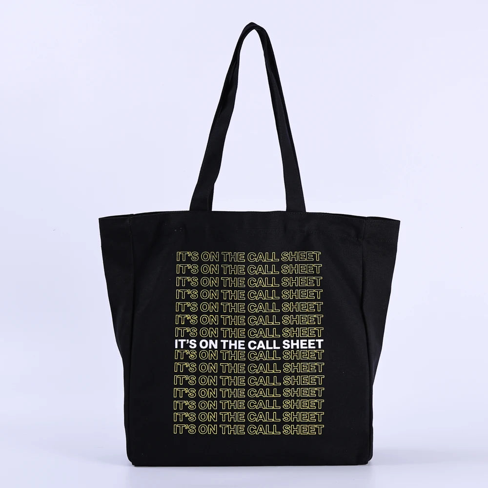 16oz Cotton Canvas Tote Bag Cheap Shopping Reusable Top Zipper Heavy Duty Large Capacity With Pockets