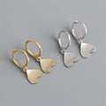 New Trendy Love Heart Shape Hoop Earrings 18k Gold 925 Sterling Silver Fashion Huggie Hoop Earrings for Women