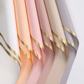 Best Selling Wholesale Plastic Waterproof Frame Golden Edge Flower Wrapping Paper with Virgin Pulp Style for Flower Packing