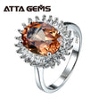 6.0 Carats 12*10MM Oval Cut Turkish Jewelry Wholesalers 925 Sterling Silver Zultanite Rings