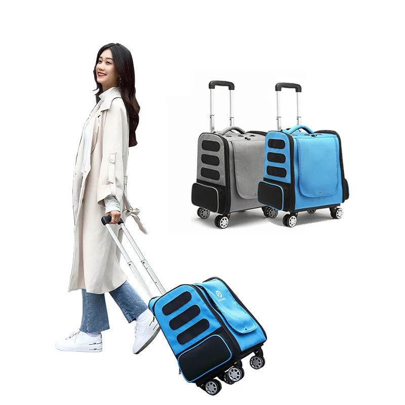 Hot Sale Portable Cat Backpack Pet Trolley Bag Breathable Cat Schoolbag Cat Cabin Bag Pet Bag