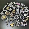 Hot Sale Exquisite Sparkling CZ Zirconia Flower Cute Insect Brooch Pin Luxury Micro Pave Zircon Mixed Designs Leaves Women Pin