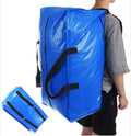 Heavy Duty Extra Large Storage Bags Blue Moving Bags Totes with Zippers for Clothing Blanket Storage