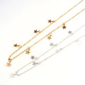 RisingMoon Fashion Jewelry Custom Vintage Multilayer 18k Gold Plated Charm Choker Moon Star Pendant Necklace