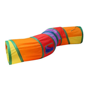 Hot Selling Foldable Pet Cat Toys Kitty Pet Training Tunnel Interactive Fun Toy Interactive Peek Hole Pet Tube Toys for Cats