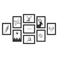 Creative DIY Simple Punch-Free Hanging Wall Decoration Durable Eco-friendly MDF Material UV Printing Photo Frame Combination for