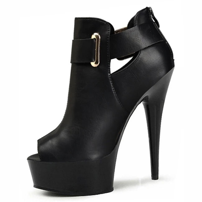 Exotic Dancer Boots Party15cm new 6-inch platform Boots dance shoes model walk show fashion women's ankle shoes Stiletto Heels