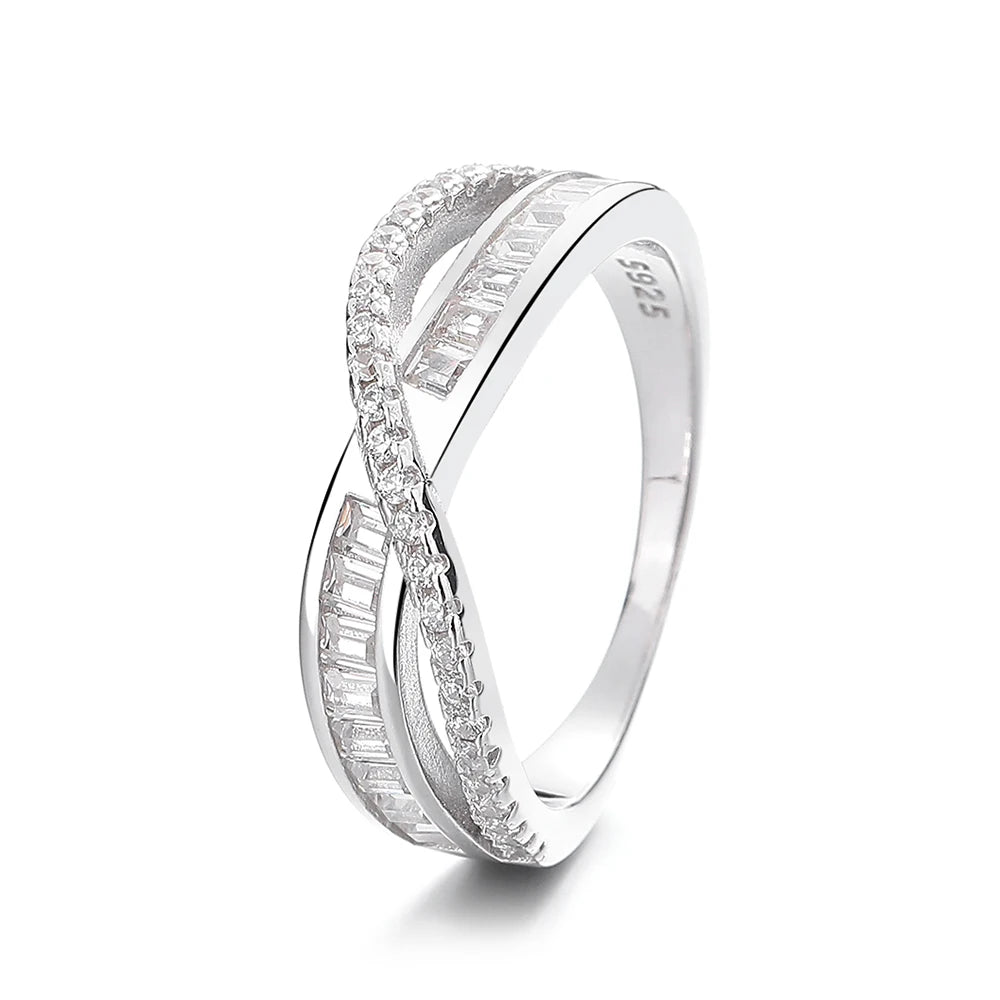 Genuine 925 Sterling Silver Rings Jewelry Design Minimalism Finger Ring for Women