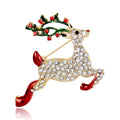 Luxury Metal Animal Elk Brooch Pins Hot Sale Fashion Accessories With Pearl for Children's Bags Christmas Outdoor Decorations