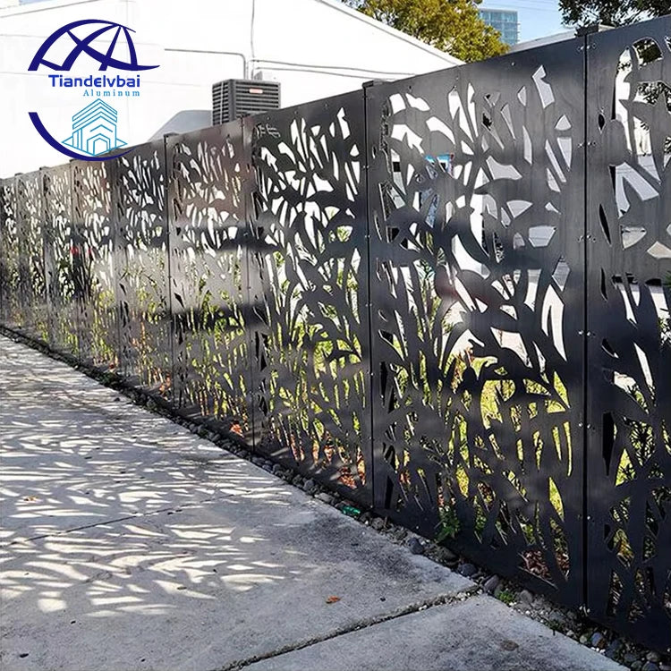 Customized Manufacturer Decorative Aluminum Screen Panel Garden Privacy Laser Cut Aluminum Laser Cut Metal Fence