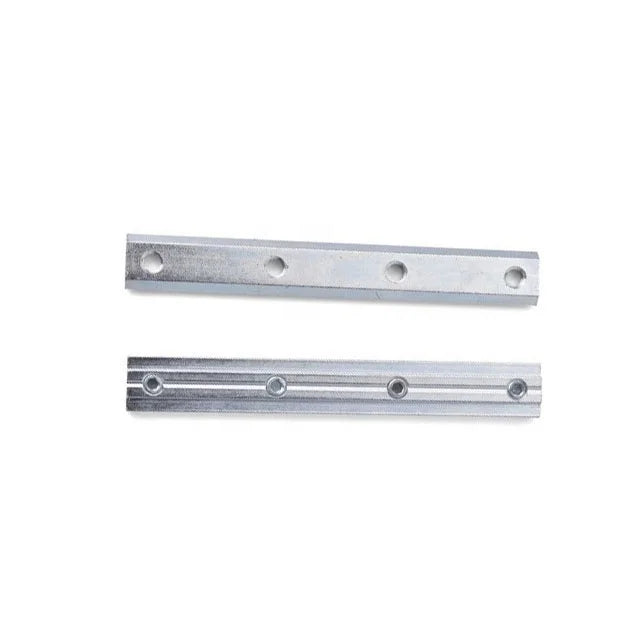 180mm Carbon Steel Long T Slot Nut Bar with Straight Line Connector Zinc Plating Surface for 3030 Aluminum Profile M6/M8 Slot 8