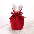 Creative Rabbit Ear Wedding Flannelette Bag Decorative Gift Candy Velvet Drawstring Pouches Jewelry Storage Bags