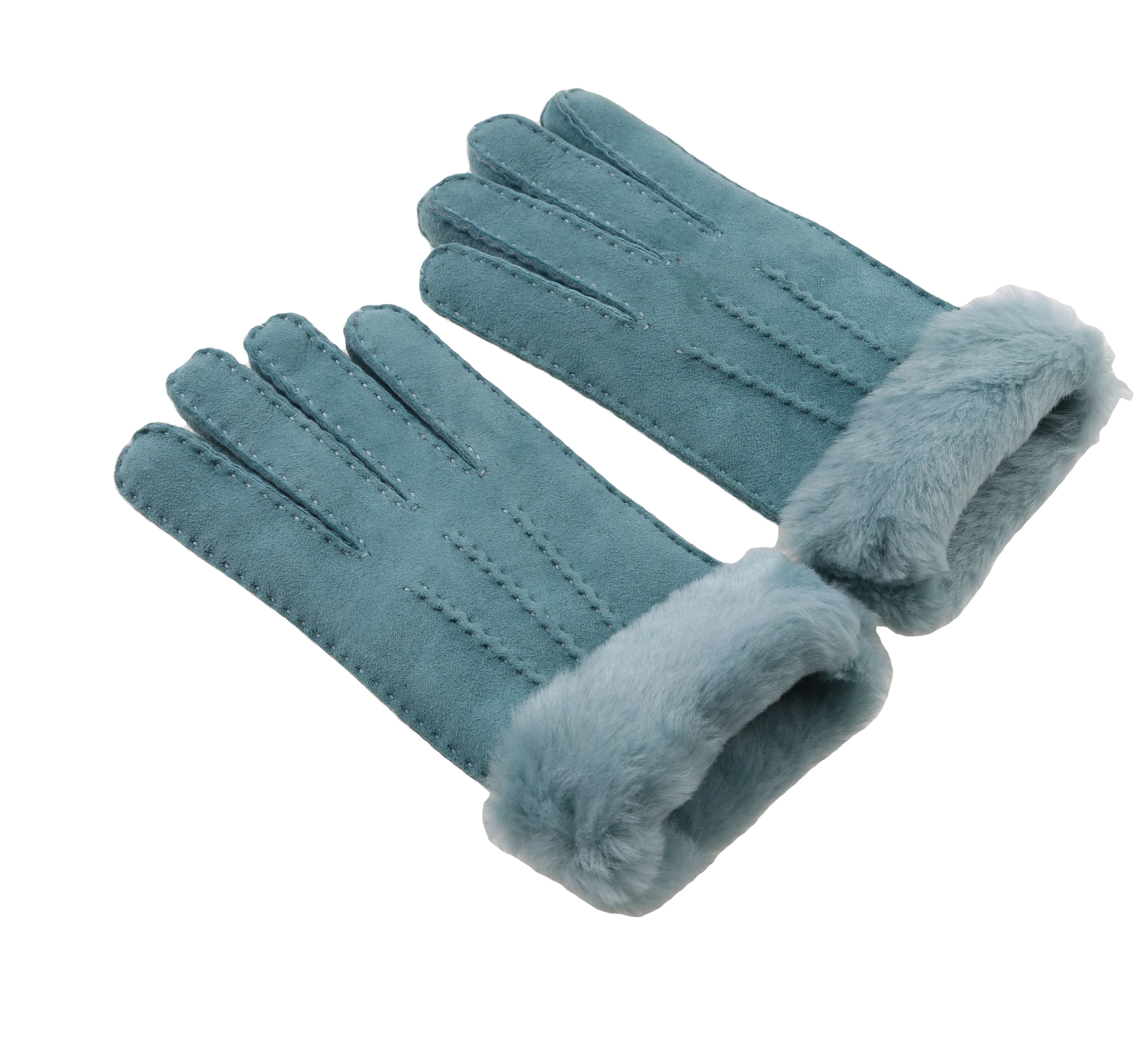 Sample Support China Manufacture Factory Low Price Classic Fashion Best Quality Design Real Sheepskin Double Face Leather Gloves