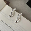 Fine Jewelry 925 Sterling Silver Geometric Stud Earring Fashion Jewelry for Women Stacking Earring