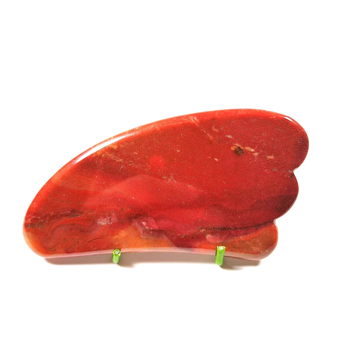 Huiying Face Slimming Stone Body Scraping Claw Massage Tool Board Natural Polished Mookaite Jasper Gua Sha Equipment