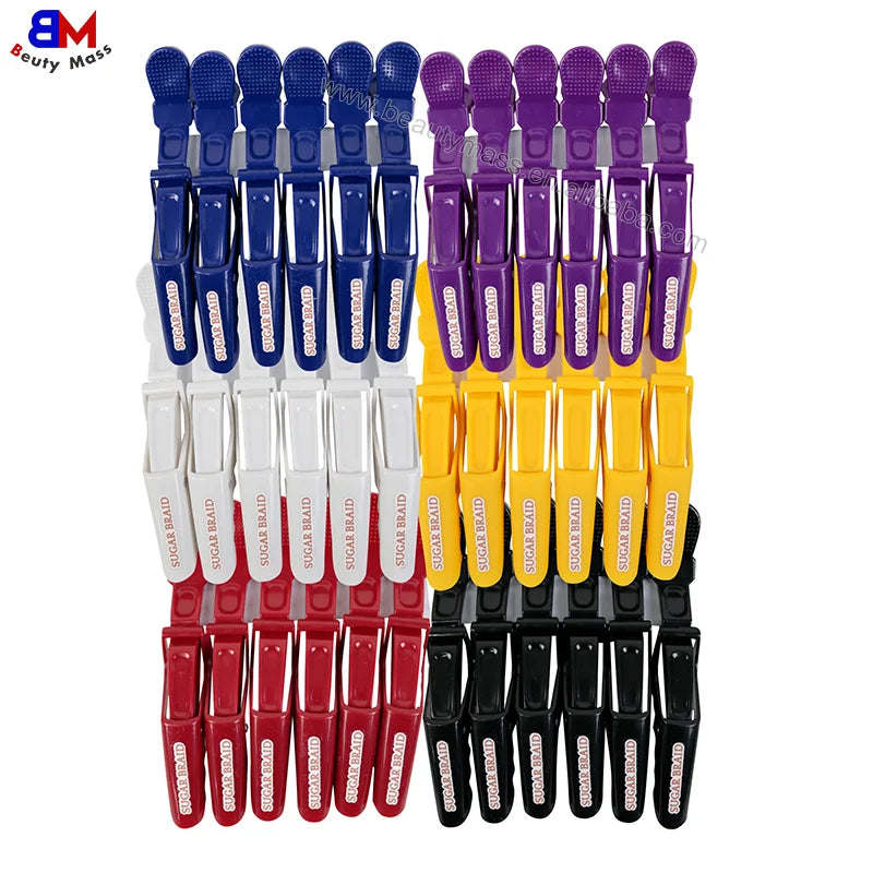 Custom Logo Hairdressing Plastic Duckbill Clip Hair Salon Crocodile Hairgrips Tool Accessories Basic Hairpin for Women