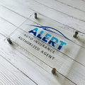 Custom Clear Acrylic Signage Printed Sheet Brand Logo Advertising Plate UV Printing with Customized Images and Size