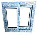 Conch Brand UPVC Plastic Steel Sliding Window with Horizontal Louver Magnetic Screen Stainless Steel Soundproof and Windproof