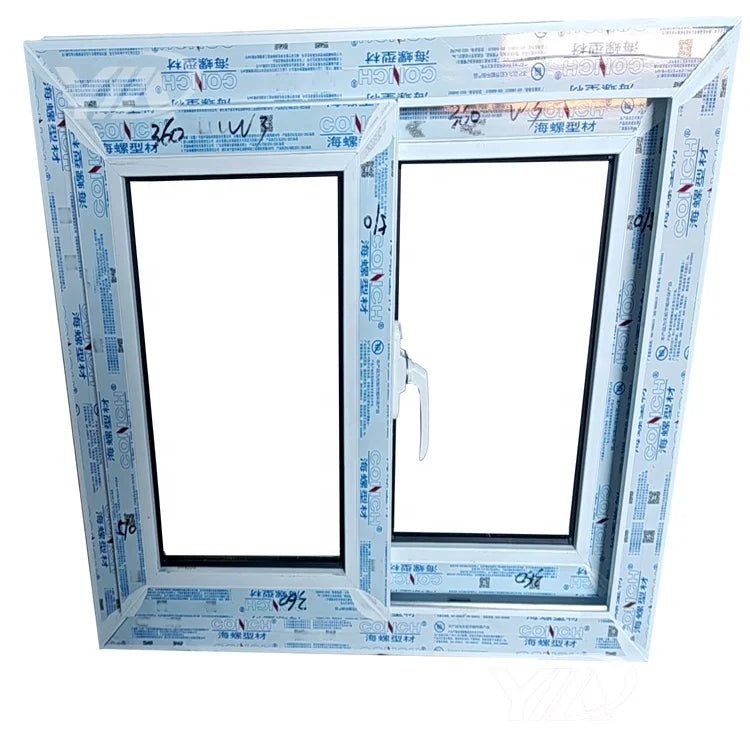 Conch Brand UPVC Plastic Steel Sliding Window with Horizontal Louver Magnetic Screen Stainless Steel Soundproof and Windproof