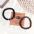 Minimalistic Evil Charms Eye Diy Beaded Wrap Bracelets 8mm Custom Stretch WoMen tiger Eye Beads Bracelets