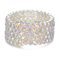 Exactly Multi Row Shiny Rhinestone Crystal Wrapped Arm Bracelet for Women Dancing Performance Show Jewelry Bangles