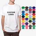 Men's 100% Cotton Crew Neck T-Shirt Casual Jersey Short Sleeves O-Neck Solid Multicolor Custom Logo Design Blank Custom T-Shirt