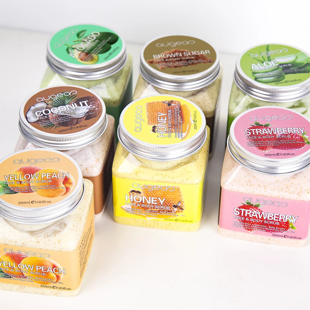 Low MOQ Wholesale Exfoliating Wash Face Cream Sugar Shower Skin Care Lotion Cosmetics Beauty Products Whitening Body Scrub