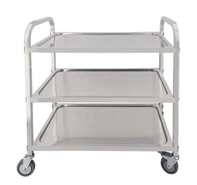 Manufacturer Price Hotels&Room Kitchen Restaurant Dining Cart Food Service 3 Tier Utility Tool Cart Rolling Cart