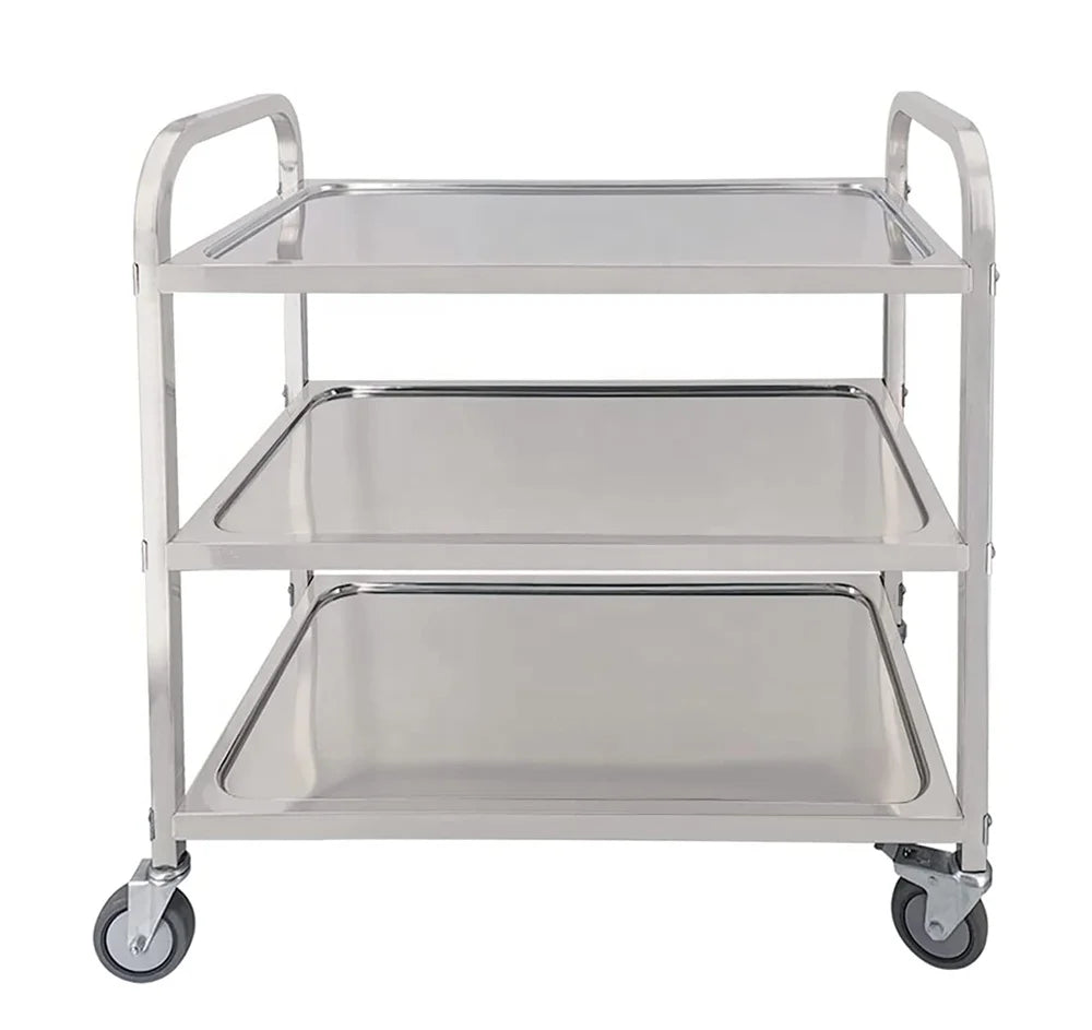 Manufacturer Price Hotels&Room Kitchen Restaurant Dining Cart Food Service 3 Tier Utility Tool Cart Rolling Cart