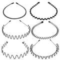 2024 New Popular Metal Hair Band for Men Unisex Wavy Metal Hairbands for Men Women's Headbands
