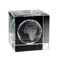 Honor of Crystal 2024 3d Laser Crystal Cube Engraved Globe Crystal Cube Glass Paper Weight