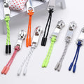 Custom Stringcord Woven Zipper Puller Silicone End Tip Cord Logo Zipper Puller for Garment Outdoor Wear Uniform Sports Bag