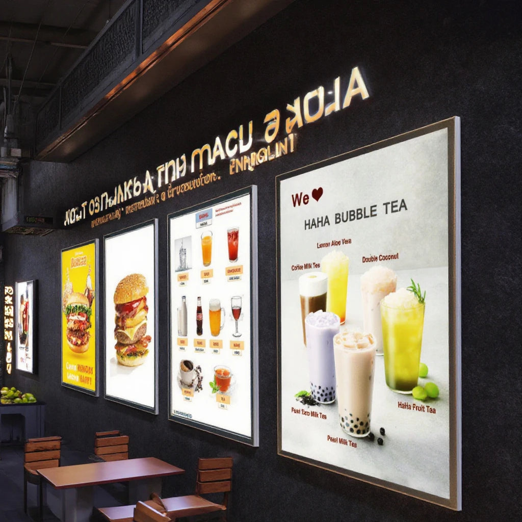 Ultra Slim Aluminum Profile Backlit LED Light Box Sign for Advertising Poster Frame Led Banner Display