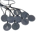 Wholesale Cheap Price Natural Stone Shungite Round and Cross Shaped Pendant Necklace for EMF Protection