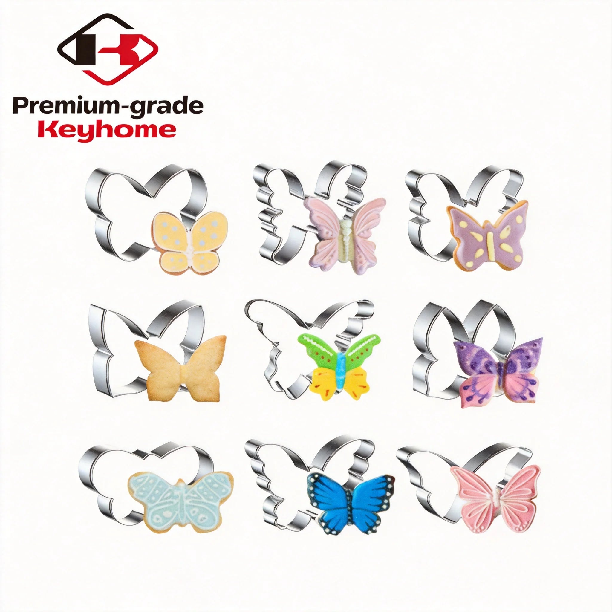 Butterfly Cookie Cutter Custom Fondant Biscuit Mold Food Grade Stainless Steel Butterfly Cookie Cake Mold for Baking Tool