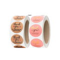 Custom Printed Self-Adhesive Gold Foil LOGO Label Sticker Transparent Clear Roll on Cardboard