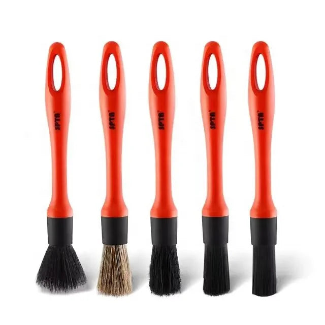 Factory Production Different Size Set  Mixed Boar Hair and PP Car Detailing Wheel Cleaning Brush for Vehicle Cleaning