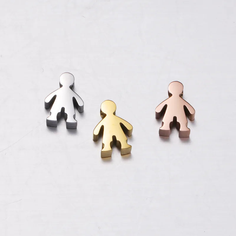 Wholesale Character Pendant Charms Mirror Polished Stainless Steel Boy Charms for Jewelry Making