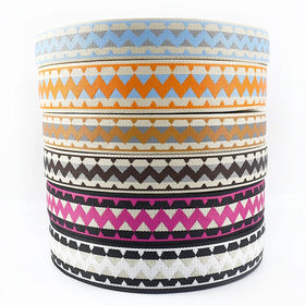 38mm 50mm Ethnic Jacquard Polyester Webbing Tape for Bags Straps Garment Belt | Custom Color Logo OEM Wholesale Wide Ribbon