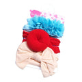 Set of 3 Soft Cloth Bow Turban Hairband Headbands for Toddler Kids and Girls