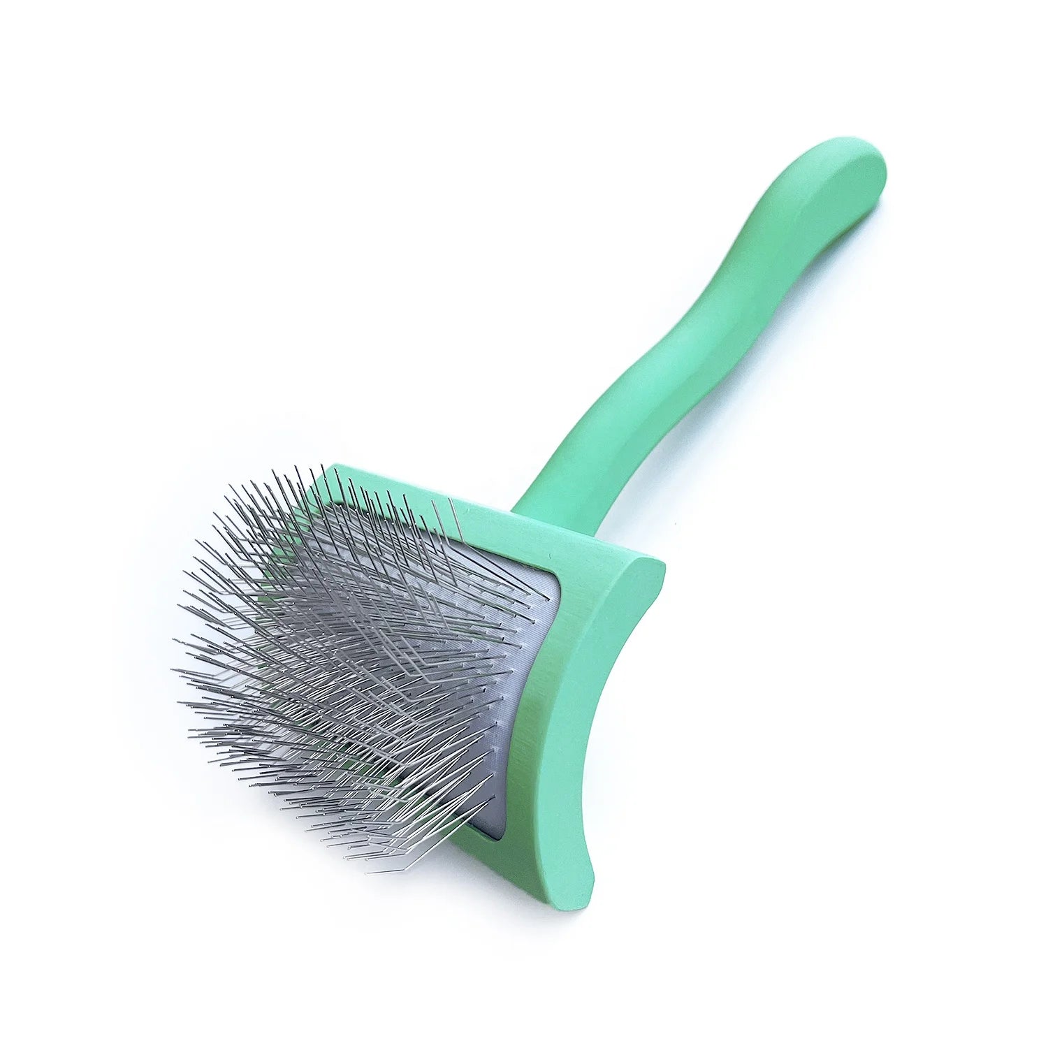 Baoli ODM 96x190 mm Pet Brush Slicker Curved Brush Wooden Handle Soft Pins Easy Hair Remove Clean Dog Huisdier Borstel Dog Brush