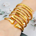 Wholesale Men's Fashion Charm Bracelet with Cool Design Woven Wire Rope Fist Crown Gold Stainless Steel Personalized Accessories