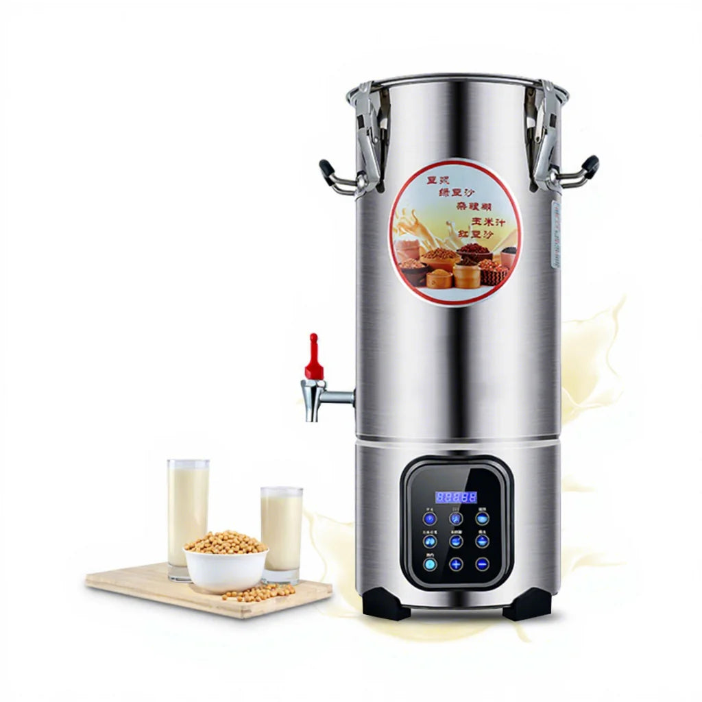 10L/20L/30L/40L/50L 304 Stainless Steel Built-in Filter Screen Filter-free Commercial Soybean Grinder Soybean Milk Machine 220V