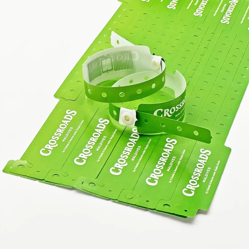 Custom Waterproof pp Paper Wristbands for Events RFID  Wristbands NFC Function for Event Party Supplies Ticket with Chip