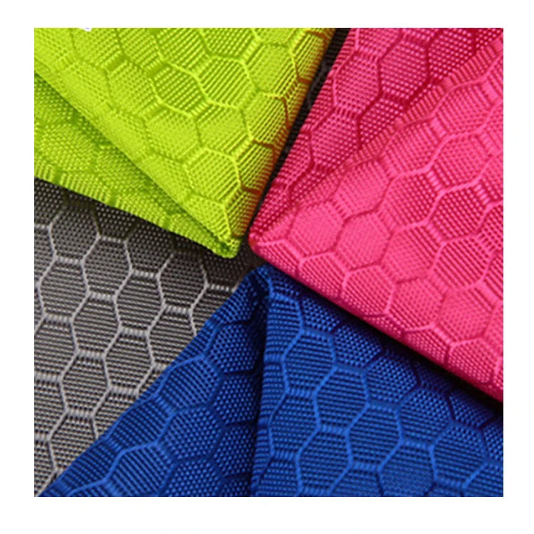210D 420D Nylon Ripstop Oxford Fabric Waterproof Hexagonal Honeycomb PU Coated Football Plaid for Outdoor & Car Use