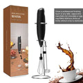 Espresso Accessories Electric Mixer Stainless Steel Eco-Friendly Cordless Handheld Stocked Milk Foam Maker Stirring Stick Mini