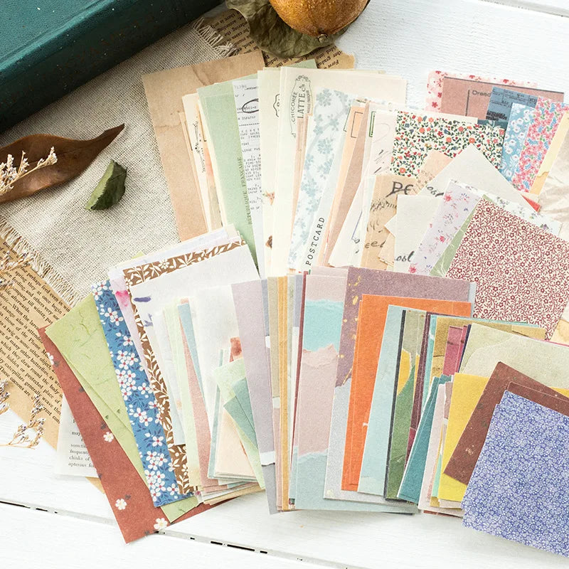 Hot Sale 60 Pieces Vintage Scrapbook Paper Supplies DIY Material Paper Aesthetic for Writing Drawing Journaling and Scrapbooking