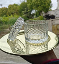 China Factory 8 oz 12 oz Luxury Empty clear Glass Candle Candy Jar with Lid for Candle Making Wedding Gift